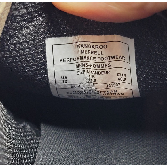 Merrell Kangaroo Mens Slip-on Hiking Shoes Outdoors Trail Leather Sneakers sz 12 - Picture 8 of 8